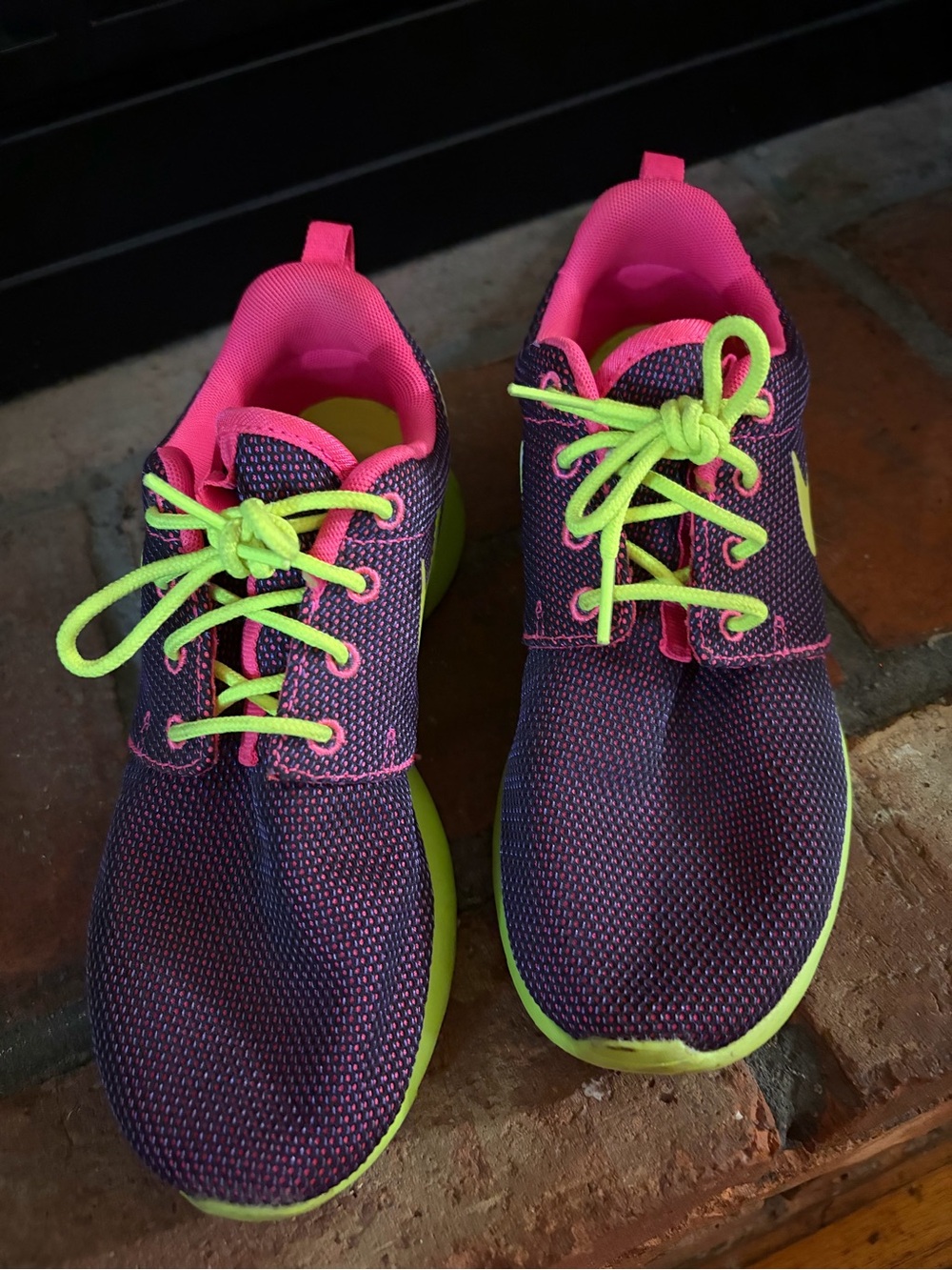 Nike Purple with Neon Pink & green accents Athletic Sneakers